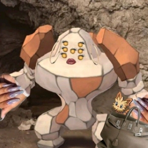 cunty regirock with a handbag